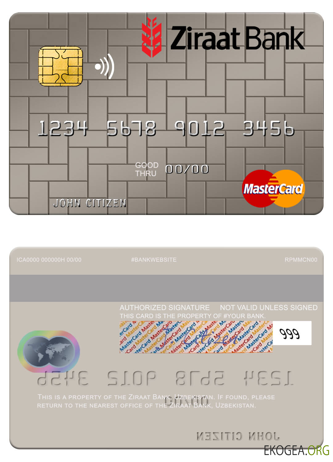 Ouzbékistan Ziraat Bank mastercard